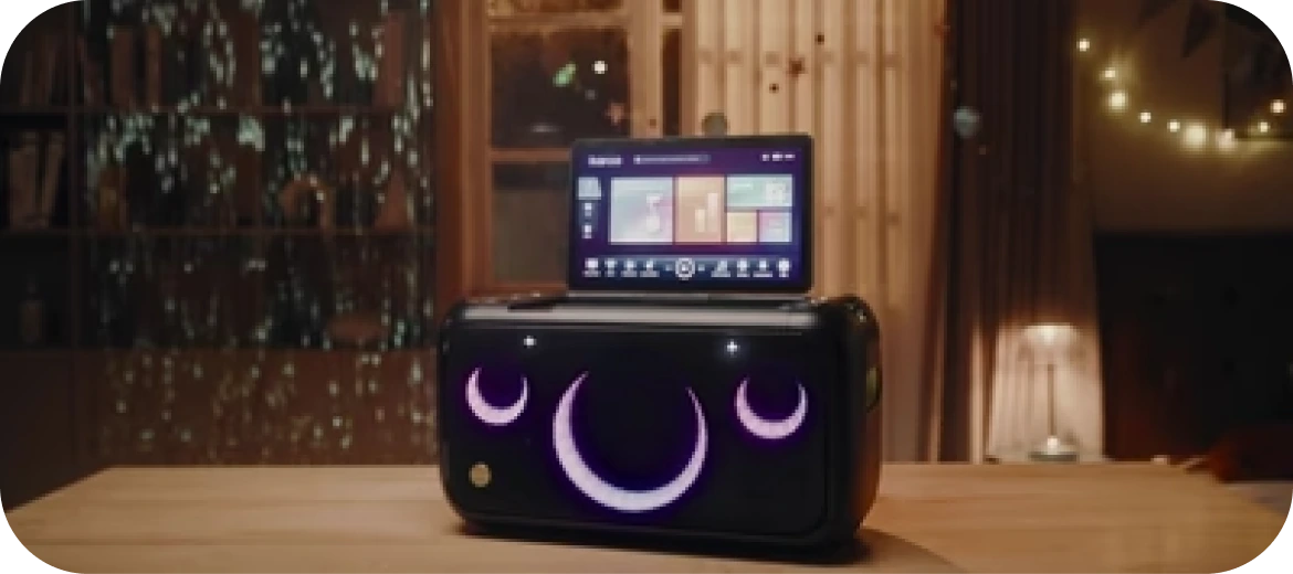 Karaoke speaker system in a party setting